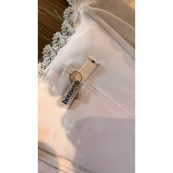 HOUSE OF CB MATILDA Add To Wishlist WHITE PUFF SLEEVE CORSET DRESS SIZE S - Picture 9 of 10